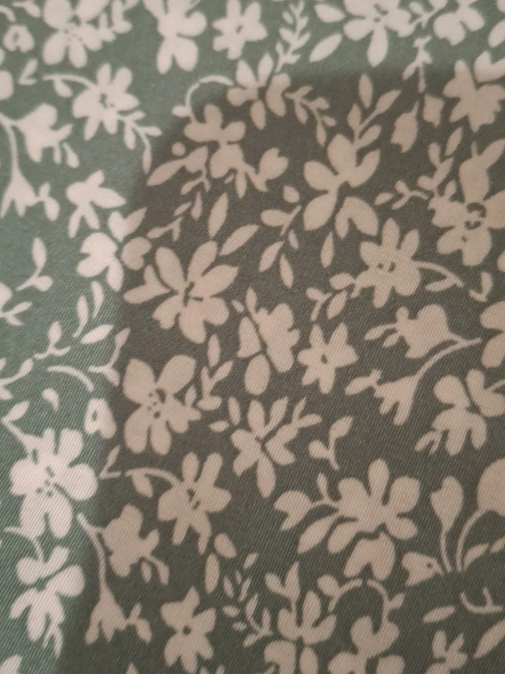 Women's Green Floral V-Neck Smocked Waist Dress - Picture 5 of 12